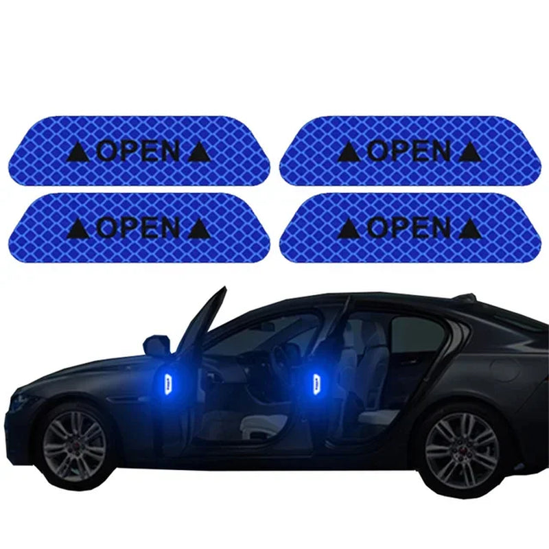 Night Reflective Car Door Sticker Safety Opening Warning Reflector Tape Decal Auto Car Accessories Exterior Interior Reflector
