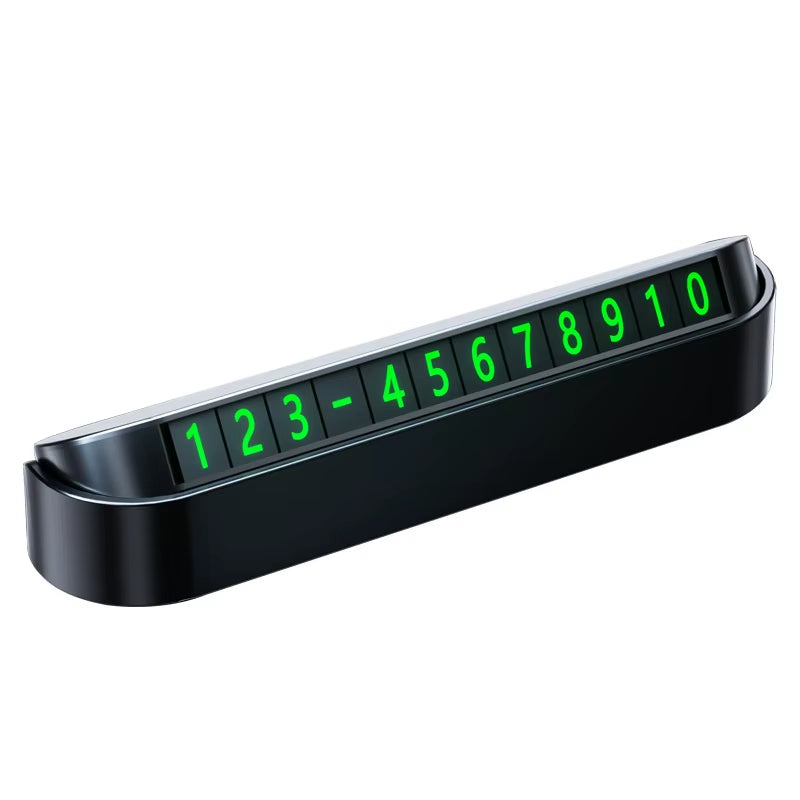 Car Temporary Parking Card Hidden Night Luminous Phone Number Card Plate Car Park Stop Auto Car Accessories Interior Styling