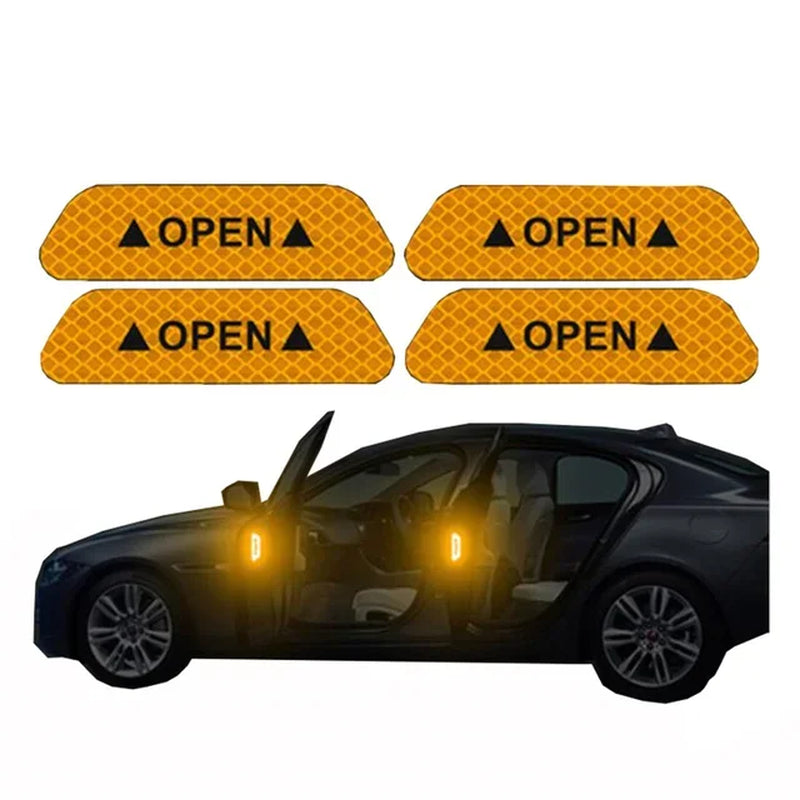 Night Reflective Car Door Sticker Safety Opening Warning Reflector Tape Decal Auto Car Accessories Exterior Interior Reflector