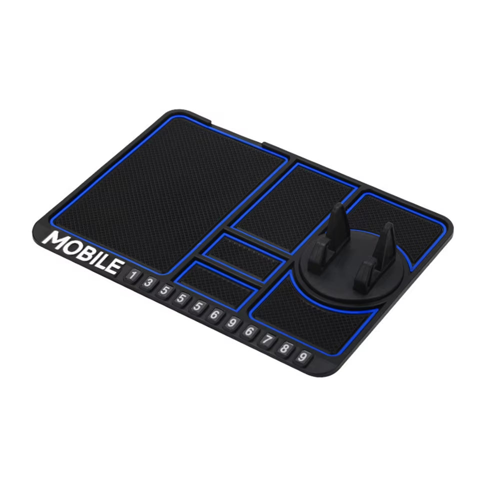Car Silicone Anti-Slip Mat Auto Phone Holder Sticky anti Slide Dash Phone Mount Parking Number Card Mat Accessories Car Gadgets
