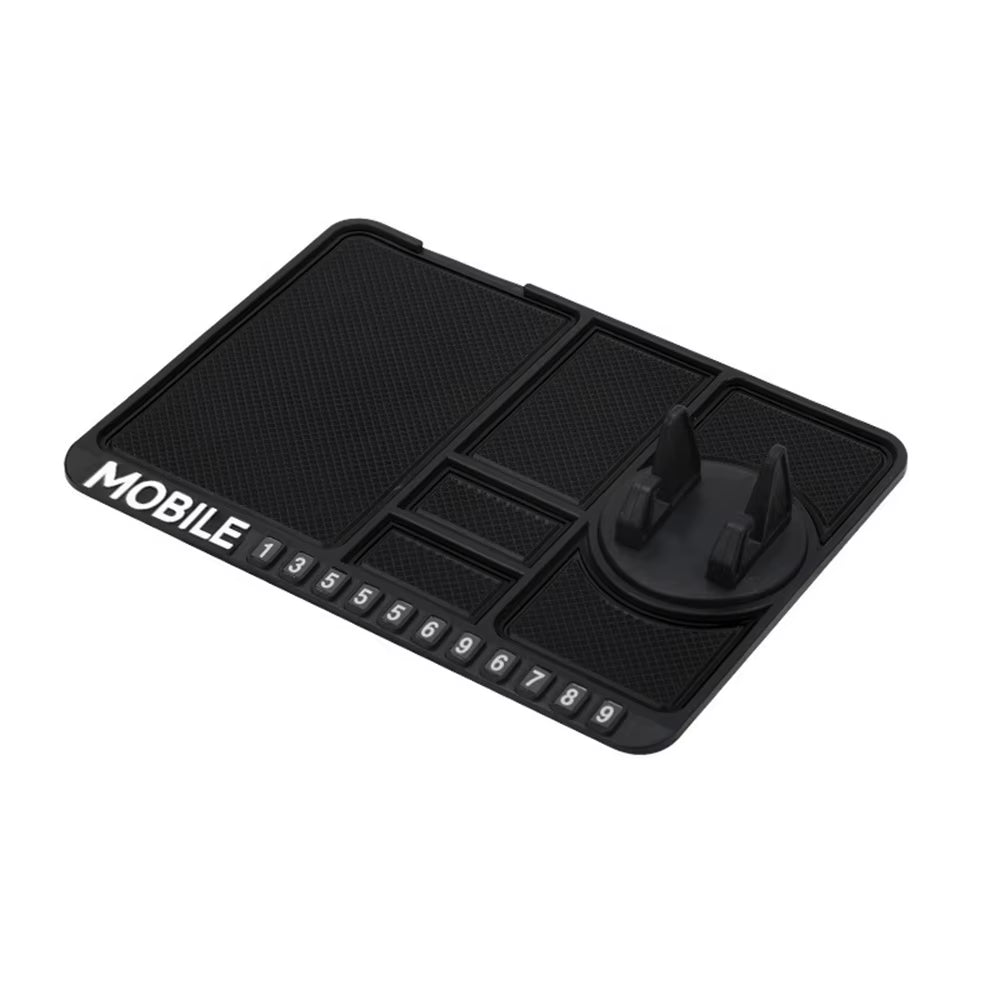 Car Silicone Anti-Slip Mat Auto Phone Holder Sticky anti Slide Dash Phone Mount Parking Number Card Mat Accessories Car Gadgets