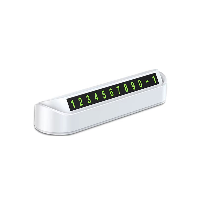 Car Temporary Parking Card Hidden Night Luminous Phone Number Card Plate Car Park Stop Auto Car Accessories Interior Styling