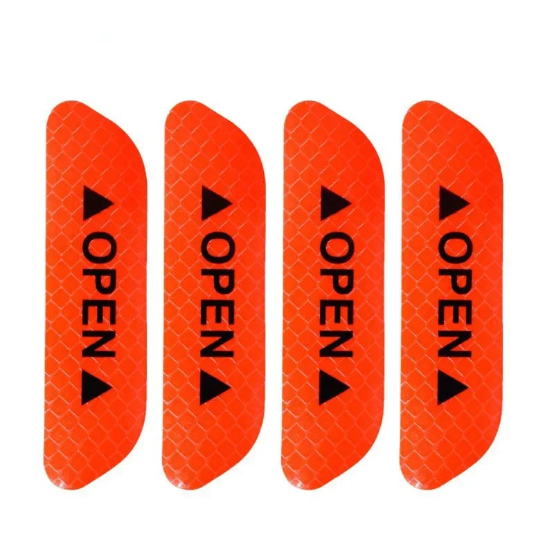 Night Reflective Car Door Sticker Safety Opening Warning Reflector Tape Decal Auto Car Accessories Exterior Interior Reflector
