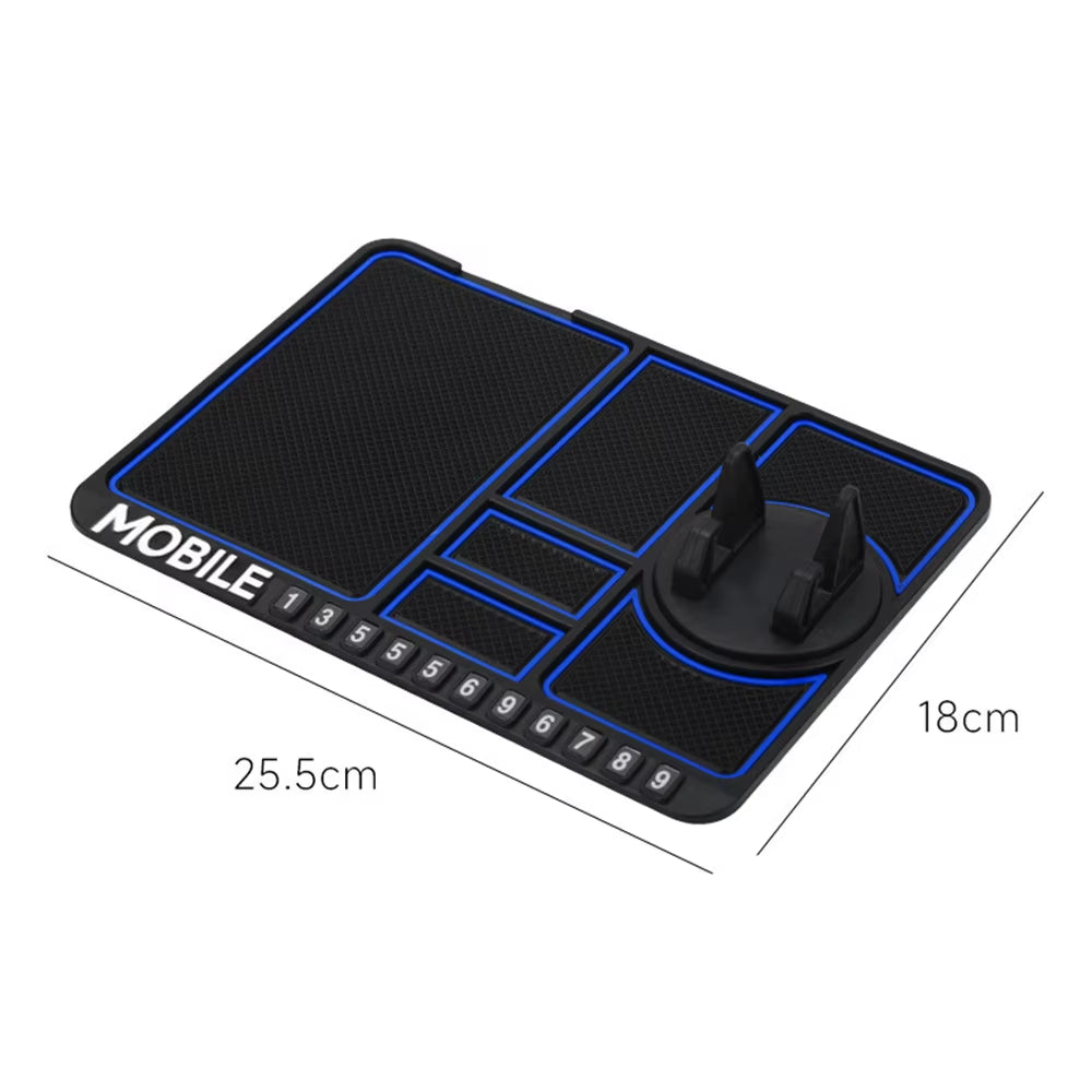 Car Silicone Anti-Slip Mat Auto Phone Holder Sticky anti Slide Dash Phone Mount Parking Number Card Mat Accessories Car Gadgets