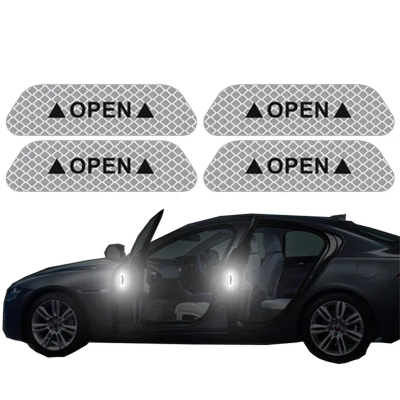 Night Reflective Car Door Sticker Safety Opening Warning Reflector Tape Decal Auto Car Accessories Exterior Interior Reflector