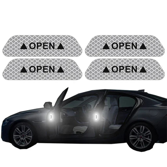 Night Reflective Car Door Sticker Safety Opening Warning Reflector Tape Decal Auto Car Accessories Exterior Interior Reflector
