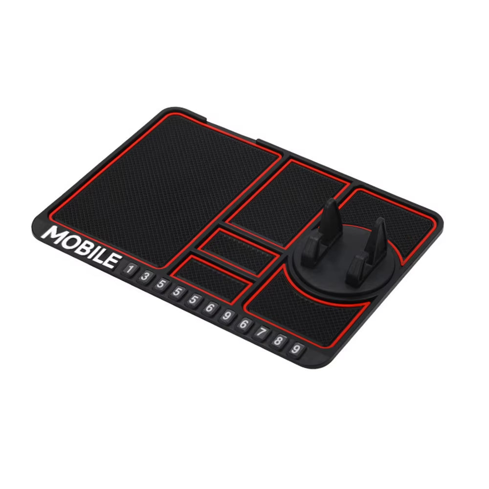 Car Silicone Anti-Slip Mat Auto Phone Holder Sticky anti Slide Dash Phone Mount Parking Number Card Mat Accessories Car Gadgets